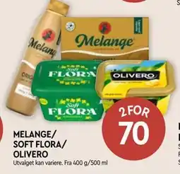 Coop Mega MELANGE/ SOFT FLORA/ OLIVERO, NOK 70 tilbud