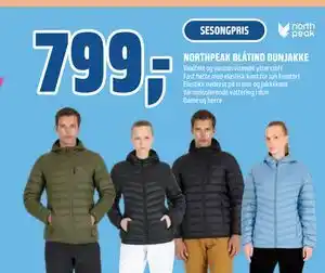 Coop Obs NORTHPEAK BLÅTIND DUNJAKKE, NOK 799 tilbud
