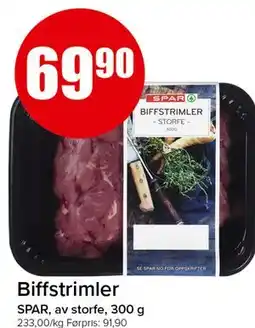 Spar Biffstrimler, NOK 69.9 tilbud
