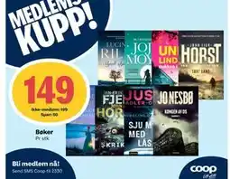 Coop Extra Bøker, NOK 199, Medlemspris tilbud