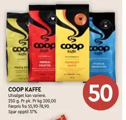 Coop Mega COOP KAFFE, NOK 50 tilbud