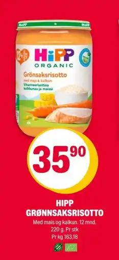 Coop Extra HIPP GRØNNSAKSRISOTTO, NOK 35.9 tilbud