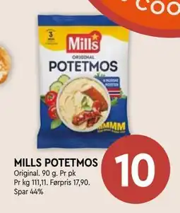 Coop Mega MILLS POTETMOS, NOK 10 tilbud