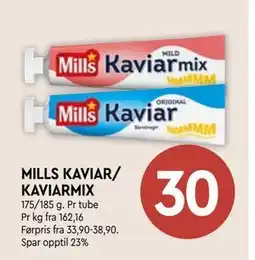 Coop Mega MILLS KAVIAR/ KAVIARMIX, NOK 30 tilbud