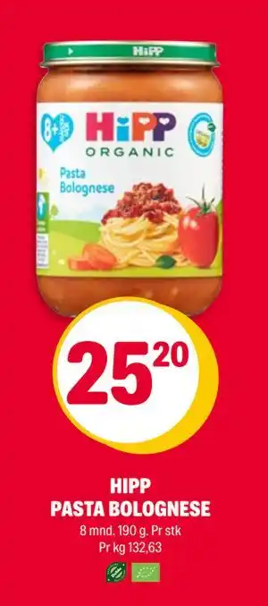 Coop Extra HIPP PASTA BOLOGNESE, NOK 25.2 tilbud