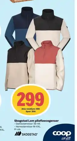 Coop Extra Skogstad Lom pilefleecegenser, NOK 599, Medlemspris tilbud