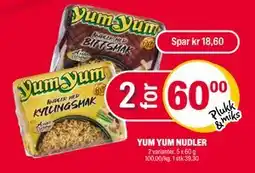 Coop Extra YUM YUM NUDLER, NOK 60 tilbud