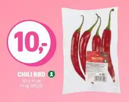 Coop Extra CHILI RØD, NOK 10 tilbud