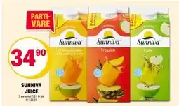 Coop Extra SUNNIVA JUICE, NOK 34.9 tilbud