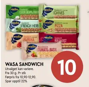 Coop Mega WASA SANDWICH, NOK 10 tilbud