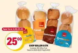 Coop Extra COOP BOLLER 6 STK, NOK 25 tilbud
