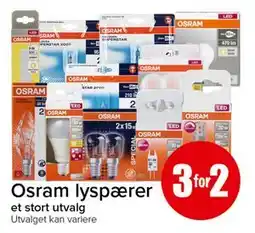 Spar Osram lyspærer tilbud