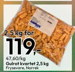 Gigaboks Gulrot kvartet 2,5 kg, NOK 119 tilbud