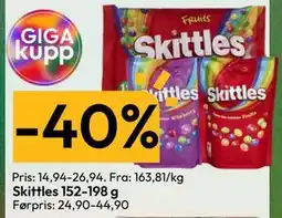 Gigaboks Skittles 152-198 g tilbud