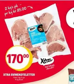 Coop Extra XTRA SVINEKOTELETTER, NOK 170 tilbud