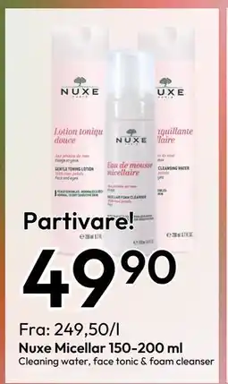 Gigaboks Nuxe Micellar 150-200 ml, NOK 49.9 tilbud