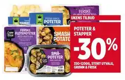 Meny POTETER & STAPPER tilbud