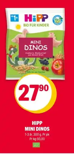 Coop Extra HIPP MINI DINOS, NOK 27.9 tilbud