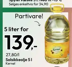 Gigaboks Solsikkeolje 5 l, NOK 139 tilbud
