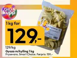 Gigaboks Gyoza m/kylling 1 kg, NOK 129 tilbud