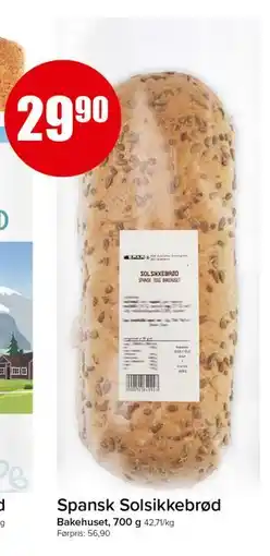 Spar Spansk Solsikkebrød, NOK 29.9 tilbud