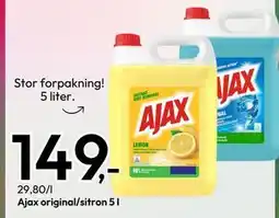 Gigaboks Ajax original/sitron 5 l, NOK 149 tilbud