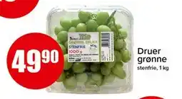 Spar Druer grønne, NOK 49.9 tilbud