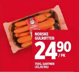 Meny NORSKE GULRØTTER, NOK 24.9 tilbud