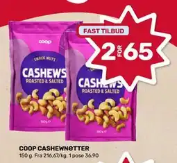 Matkroken COOP CASHEWNØTTER, NOK 65 tilbud