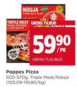 Meny Peppes Pizza, NOK 59.9 tilbud