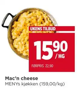 Meny Mac’n cheese, NOK 15.9 tilbud