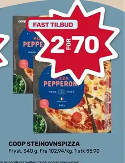 Matkroken COOP STEINOVNSPIZZA, NOK 70 tilbud