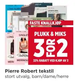 Meny Pierre Robert tekstil tilbud