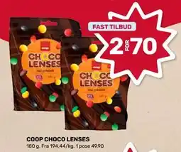 Matkroken COOP CHOCO LENSES, NOK 70 tilbud