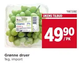 Meny Grønne druer, NOK 49.9 tilbud