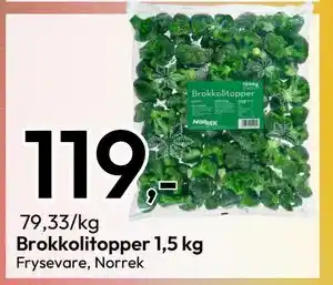 Gigaboks Brokkolitopper 1,5 kg, NOK 119 tilbud