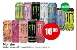 Spar Monster, NOK 16.9 tilbud