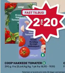 Matkroken COOP HAKKEDE TOMATER, NOK 20 tilbud