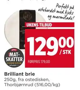 Meny Brilliant brie, NOK 129 tilbud