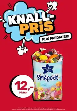Matkroken Nidar smågodt i løsvekt, NOK 12 tilbud
