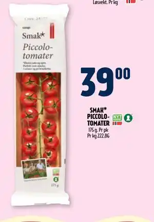 Coop Prix SMAK* PICCOLOTOMATER, NOK 39 tilbud