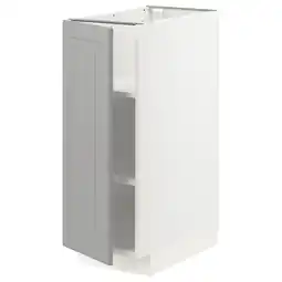 IKEA Metod Benkeskap med hylleplater, hvit/bodbyn grå, 30x60 cm tilbud