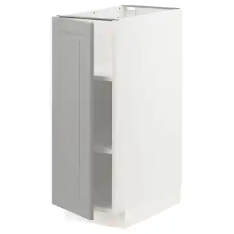 IKEA Metod Benkeskap med hylleplater, hvit/bodbyn grå, 30x60 cm tilbud