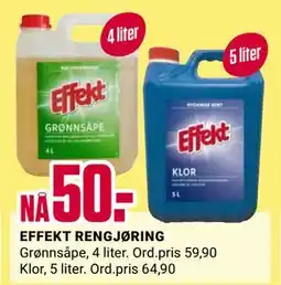 Europris EFFEKT RENGJØRING, NOK 50 tilbud