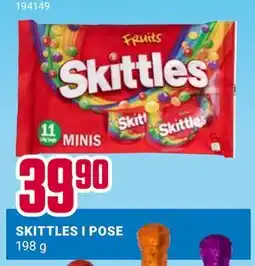 Europris SKITTLES I POSE, NOK 39.9 tilbud