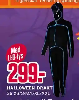 Europris HALLOWEEN-DRAKT, NOK 299 tilbud