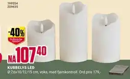 Europris KUBBELYS LED, NOK 107.4 tilbud