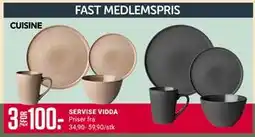 Europris SERVISE VIDDA, Medlemspris tilbud