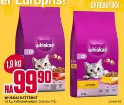 Europris WHISKAS KATTEMAT, NOK 99.9 tilbud