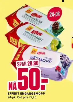 Europris EFFEKT ENGANGSMOPP, NOK 50 tilbud